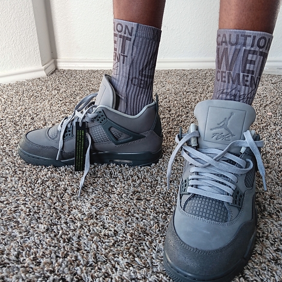 Jordan 4 wet cement socks - Picture 3 of 4